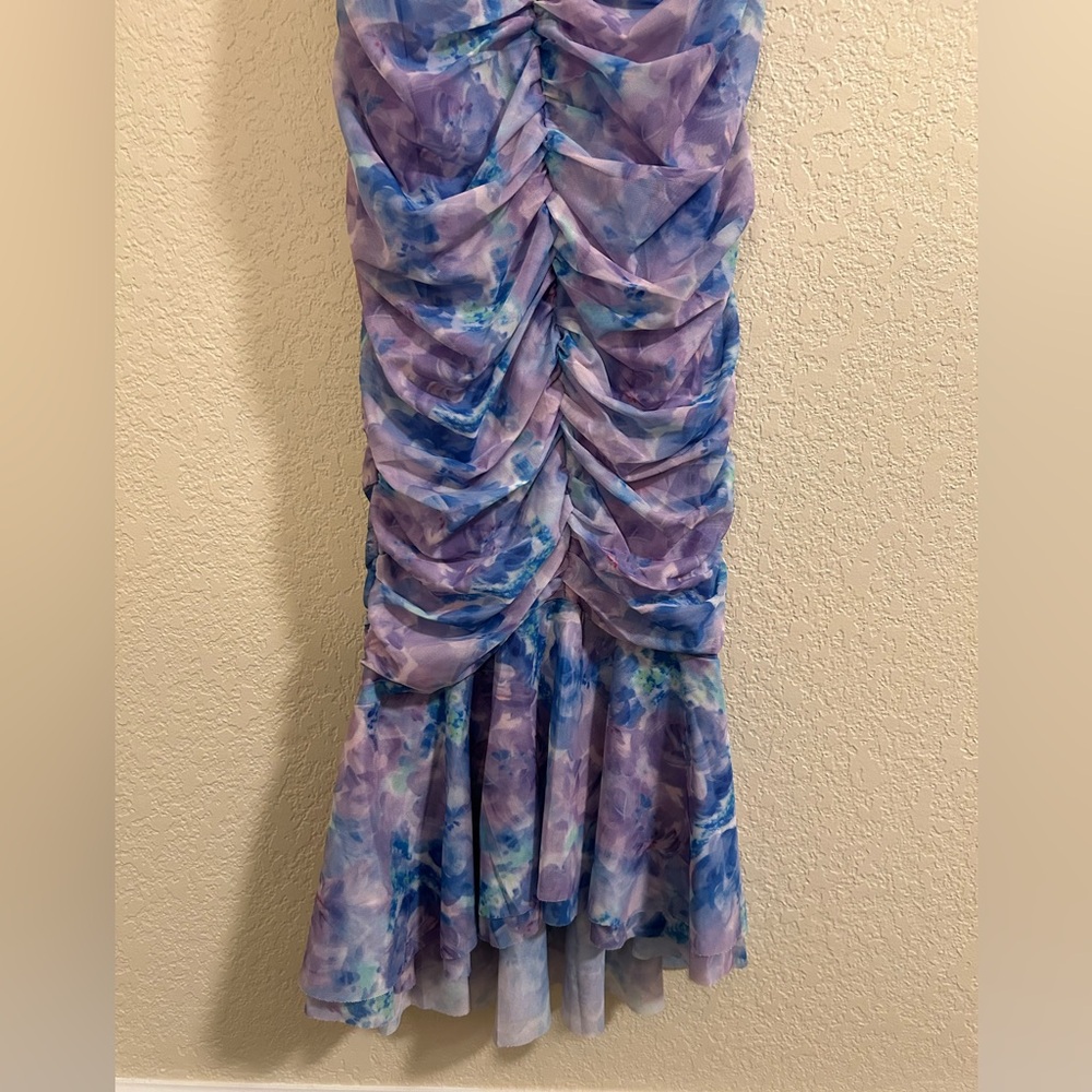 NWT HELLO MOLLY NIGHTS OF BLISS HALTER MIDI DRESS PURPLE - Size M US 6 - Picture 6 of 12